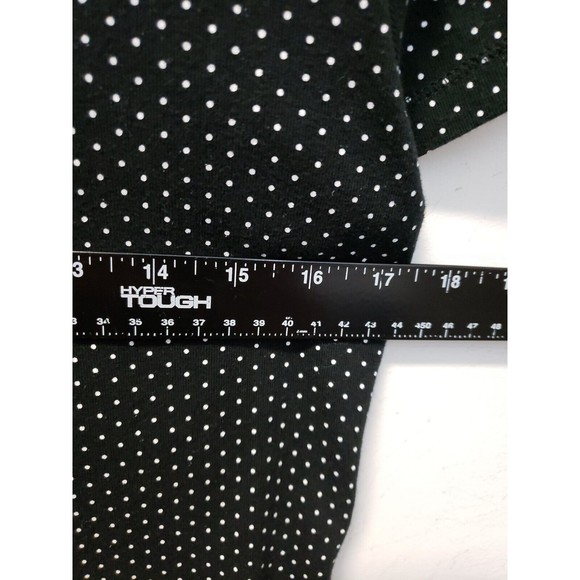 Carolyn Taylor Womens Size M Polka Dot Black and White Short Sleeve Cotton - Picture 3 of 7